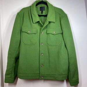 ASOS Women’s Wool Blend Long Sleeve‎ Button Down Pea Coat Size XL Green